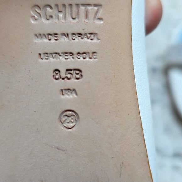 Schutz Cadey Lee Strappy  Elegant White Ankle Strap Heels Diamond Elegant 8.5 - Picture 9 of 16